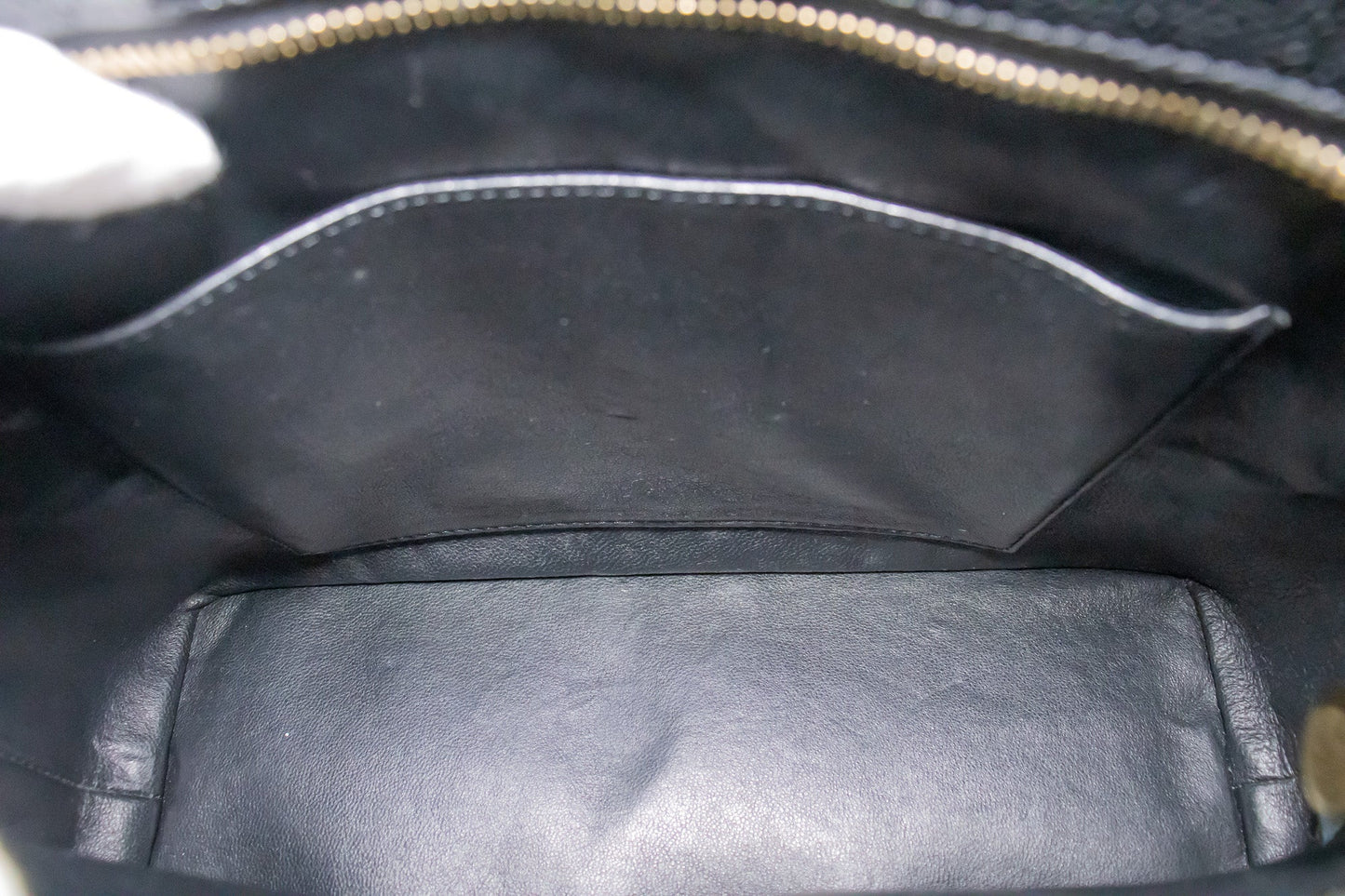 CHANEL Gold Medallion Caviar Shoulder Bag Shopping Tote Black i53
