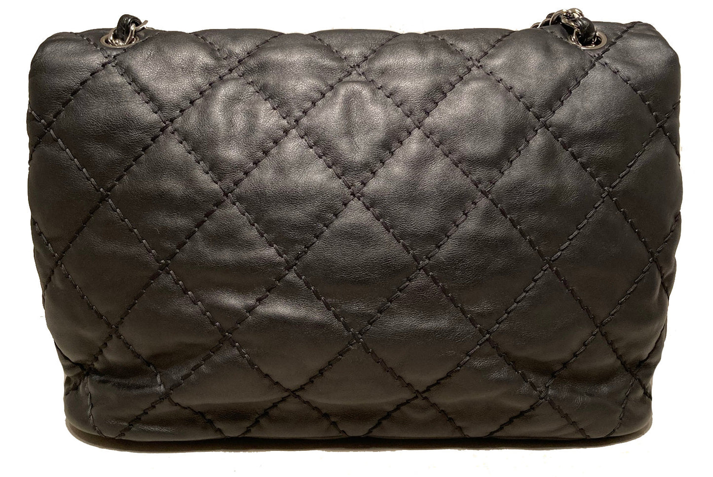 Chanel Black Leather Ultimate Stitch Classic Flap Shoulder Bag
