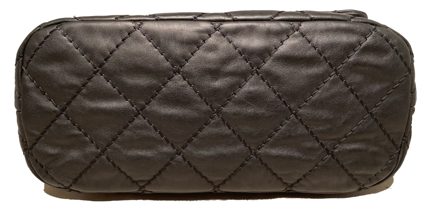 Chanel Black Leather Ultimate Stitch Classic Flap Shoulder Bag