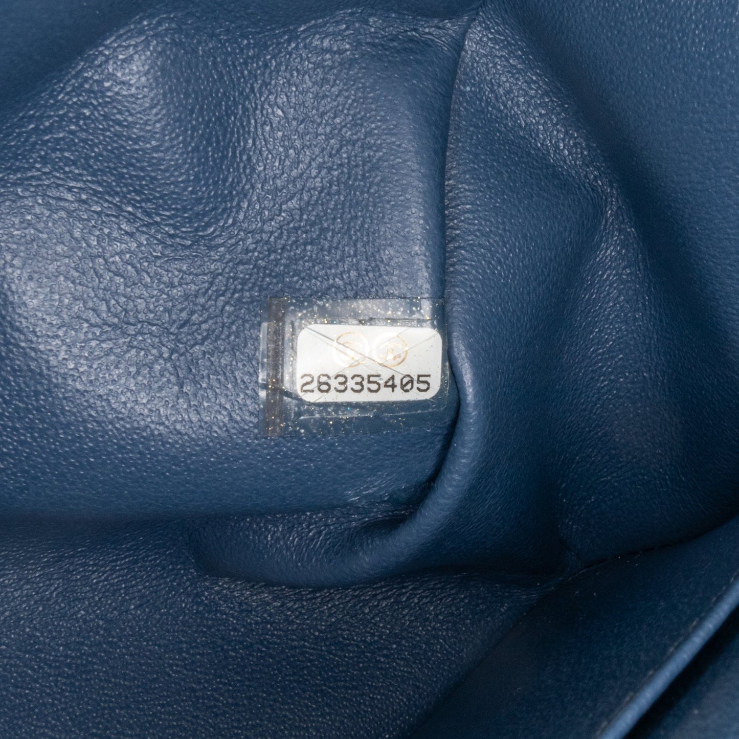 Blue Chanel Mini Square Classic Lambskin Single Flap Crossbody Bag