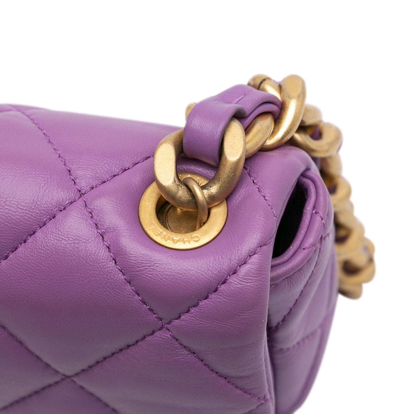 Chanel Sac Mini Quilted Lambskin Candy Chain Flap