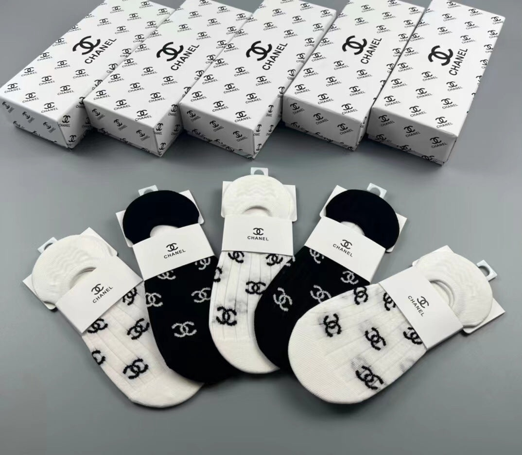 CHANEL LOW-CUT SOCKS 189533 (1 BOX)