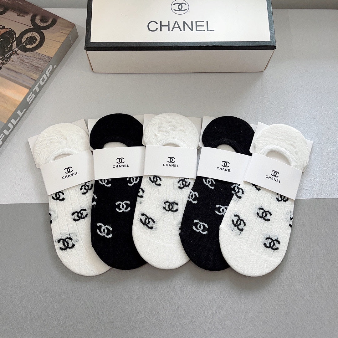 CHANEL LOW-CUT SOCKS 189514 (1 BOX)