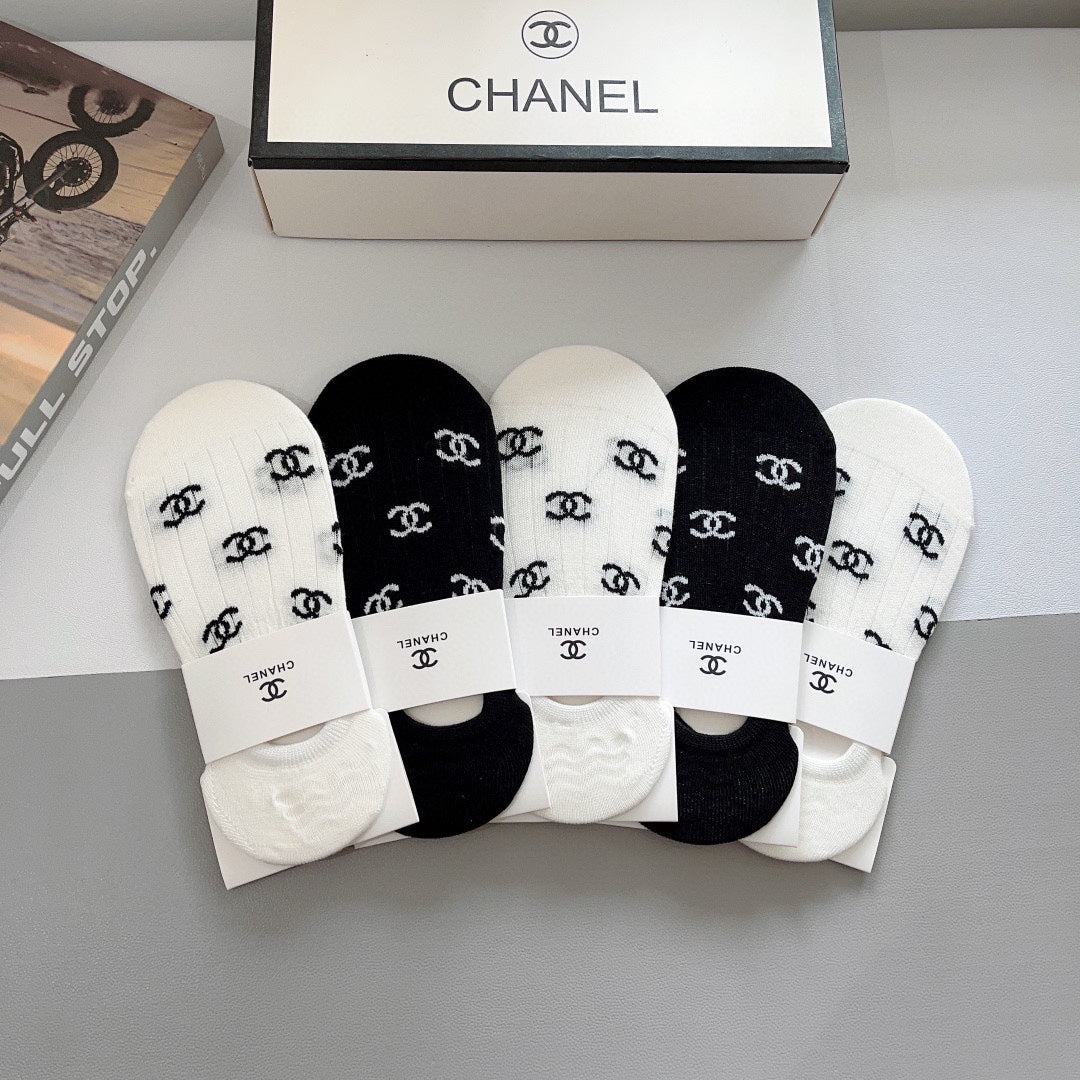 CHANEL LOW-CUT SOCKS 189514 (1 BOX)