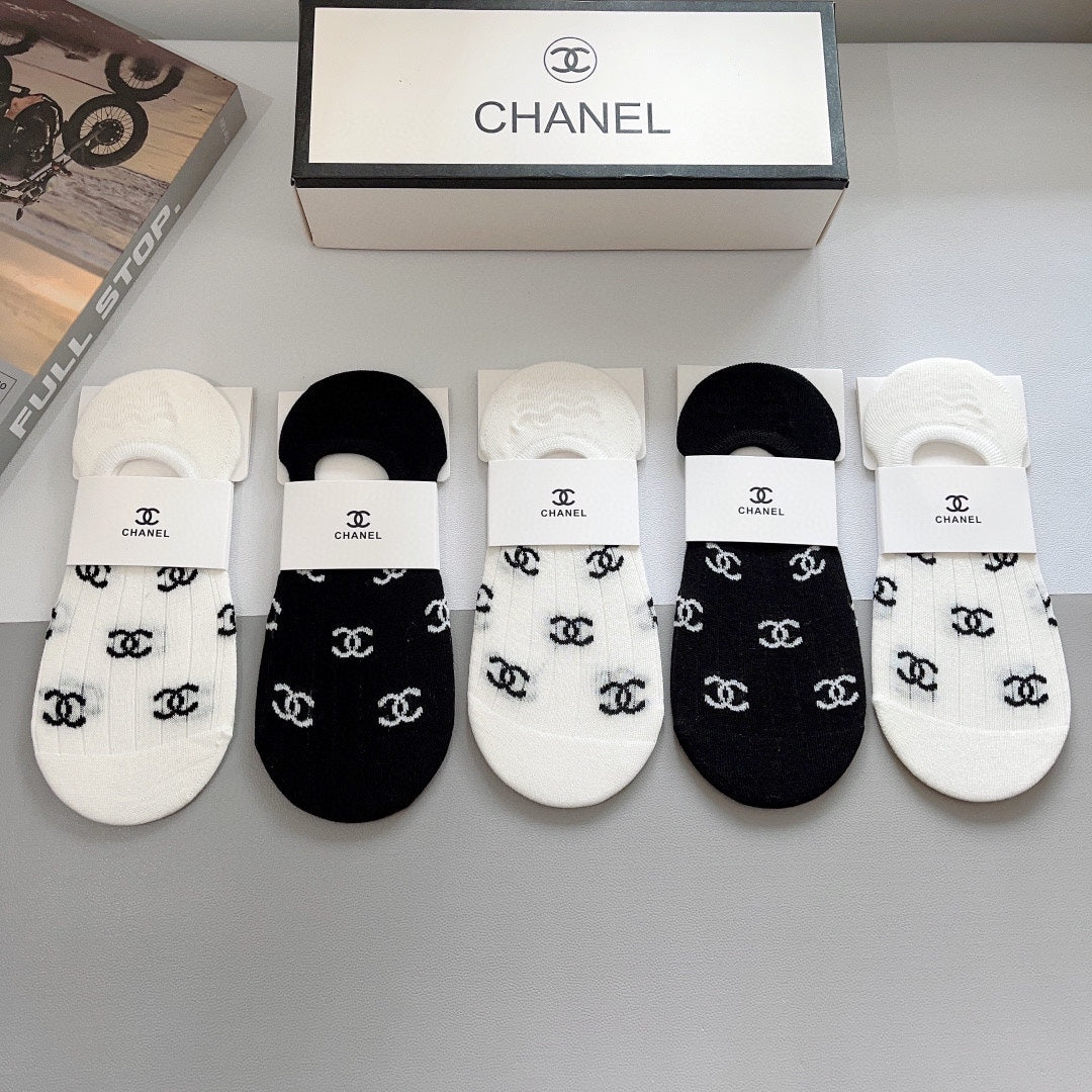 CHANEL LOW-CUT SOCKS 189514 (1 BOX)