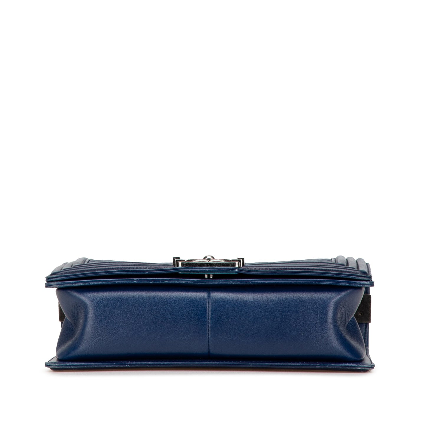 Blue Chanel Medium Lambskin Boy Flap Crossbody Bag