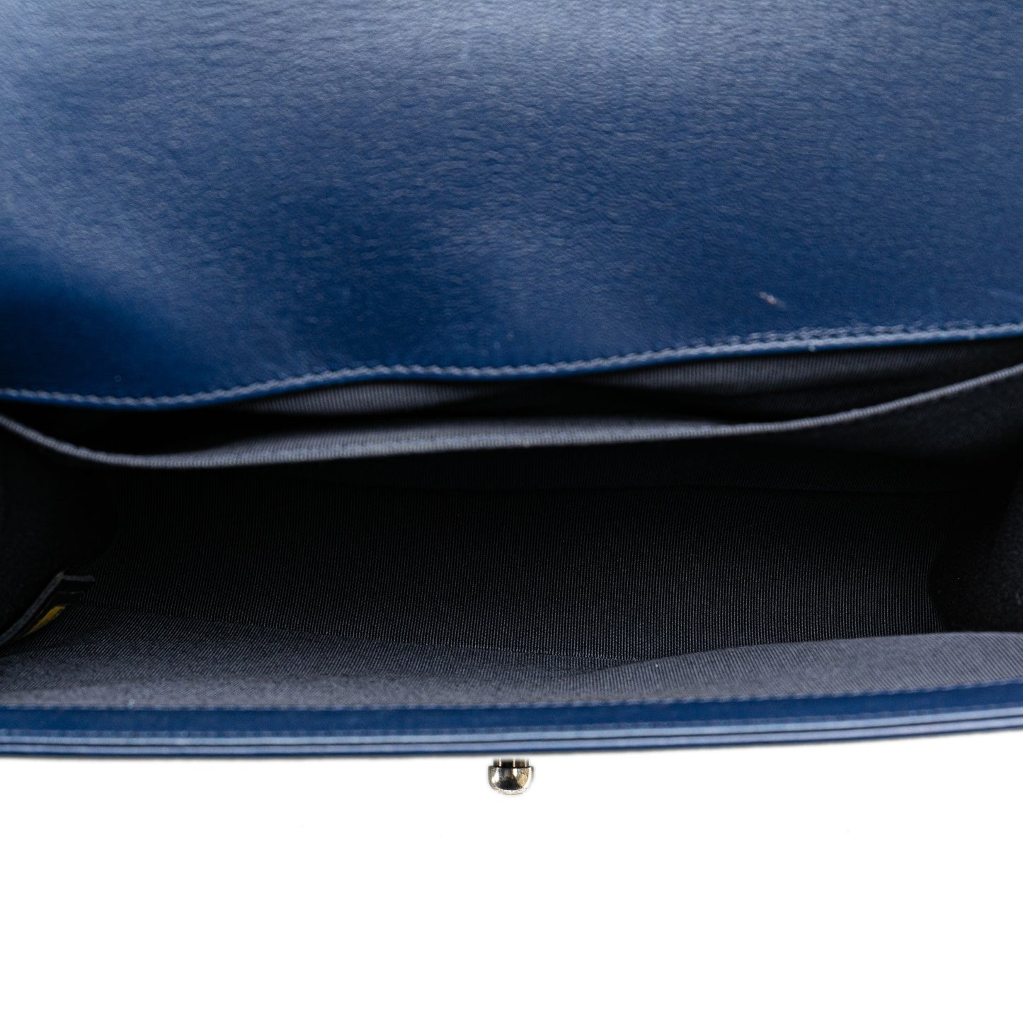 Blue Chanel Medium Lambskin Boy Flap Crossbody Bag