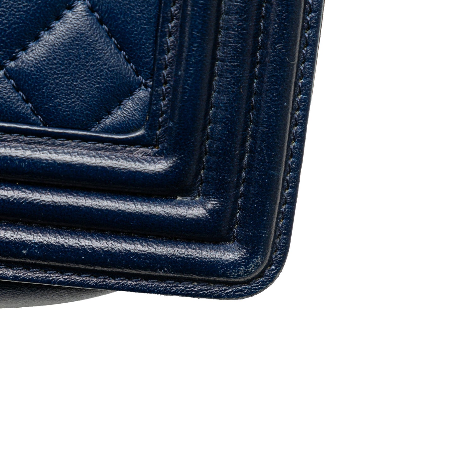 Blue Chanel Medium Lambskin Boy Flap Crossbody Bag