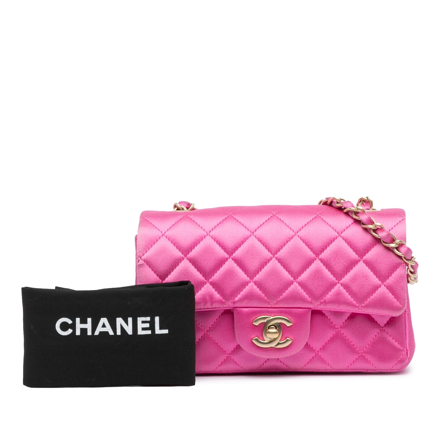 Chanel Sac Mini Rectangular Classic Satin Single Flap