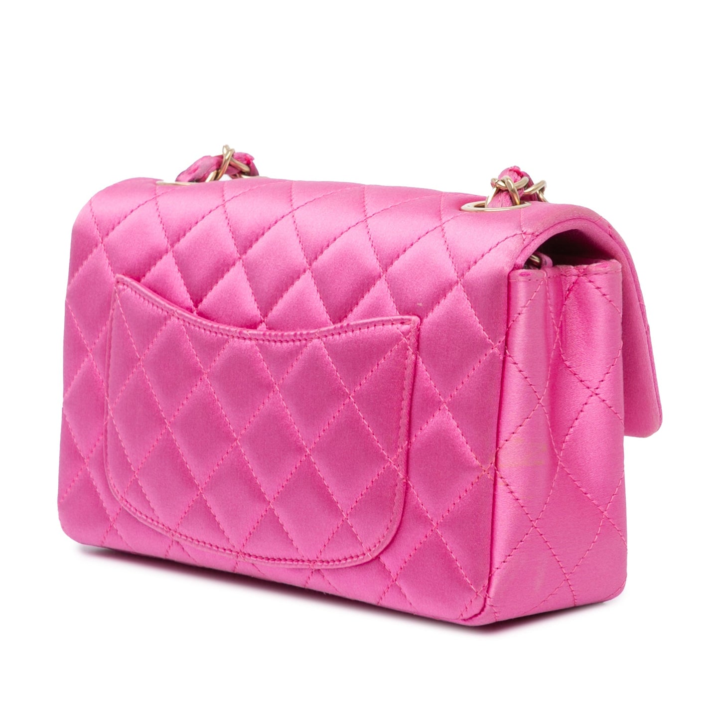 Chanel Sac Mini Rectangular Classic Satin Single Flap