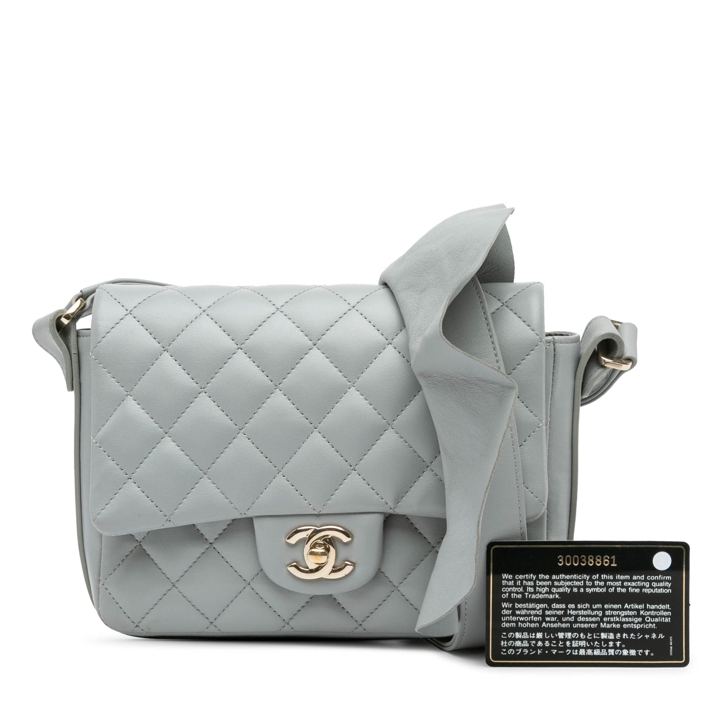 Gray Chanel Quilted Calfskin Bolero de Chanel Flap Crossbody Bag