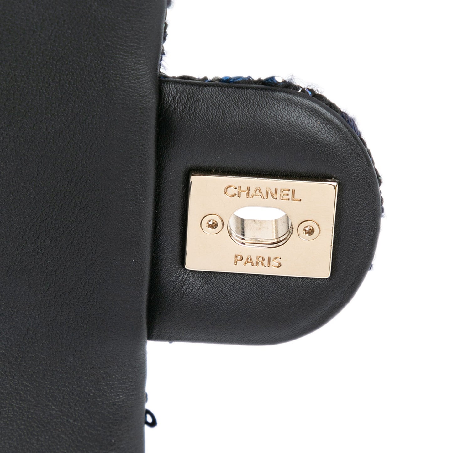 Chanel Sac Medium Tweed Pearl Handle Flap