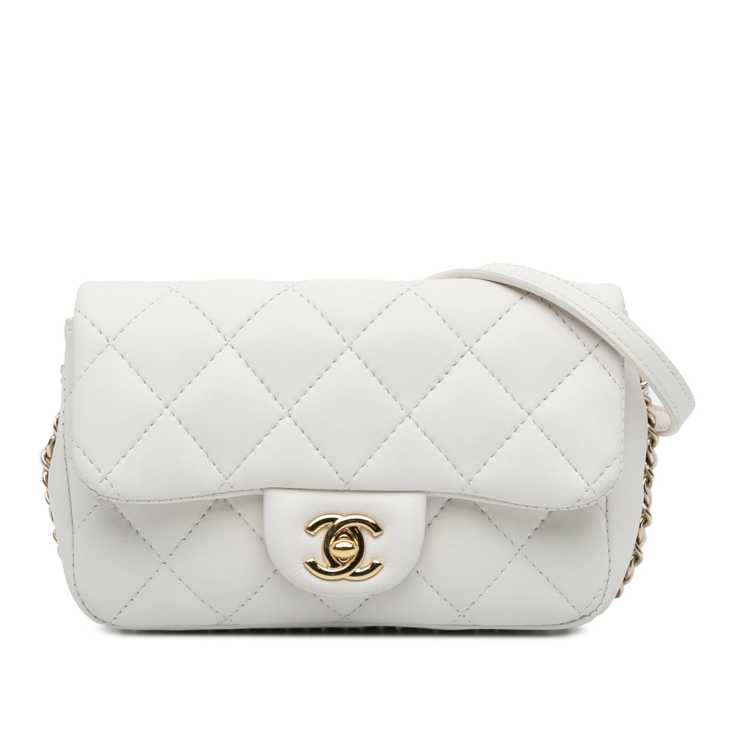 Chanel Sac Quilted Lambskin My Precious Pearls Chain Flap