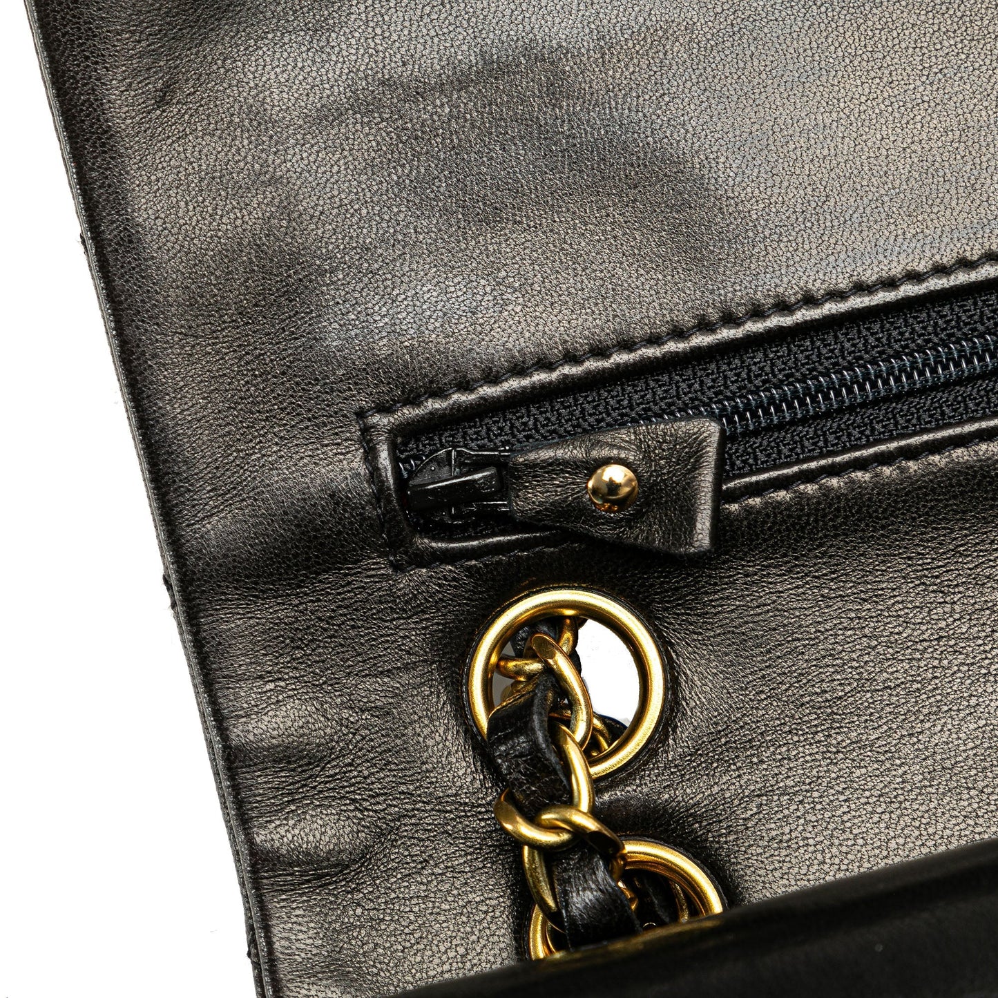 Black Chanel Small Classic Lambskin Double Flap Shoulder Bag