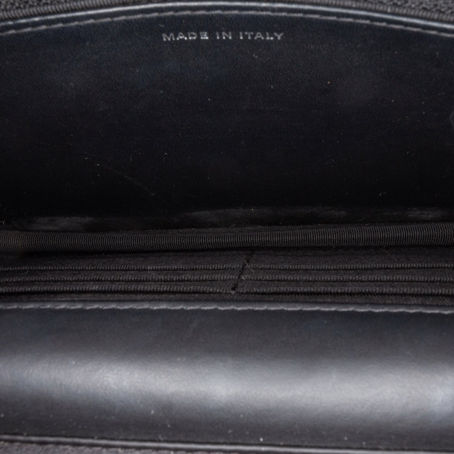 Black Chanel CC Quilted Patent Wallet On Chain Crossbody Bag