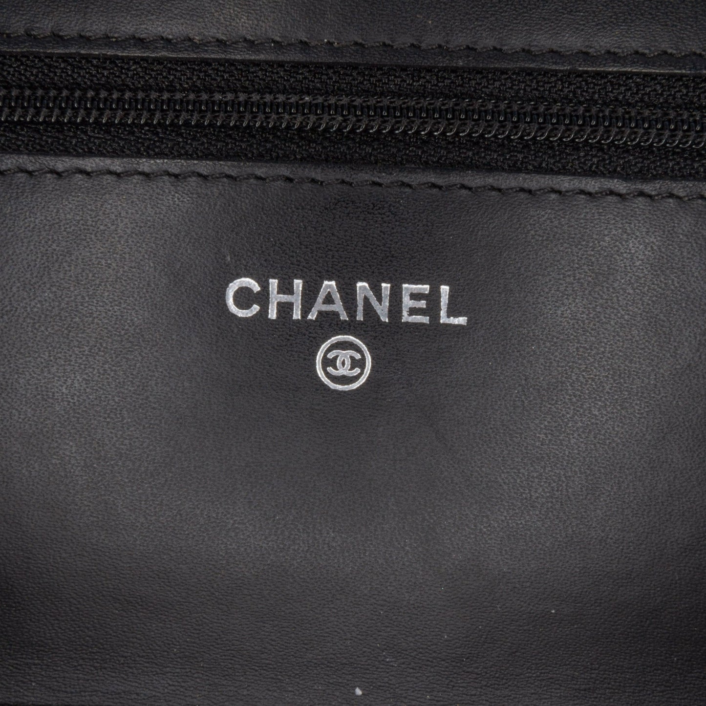 Black Chanel CC Quilted Patent Wallet On Chain Crossbody Bag