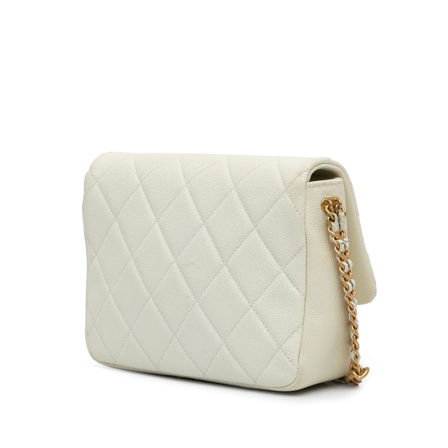 Chanel Sac Small Quilted Caviar Chain Melody Flap