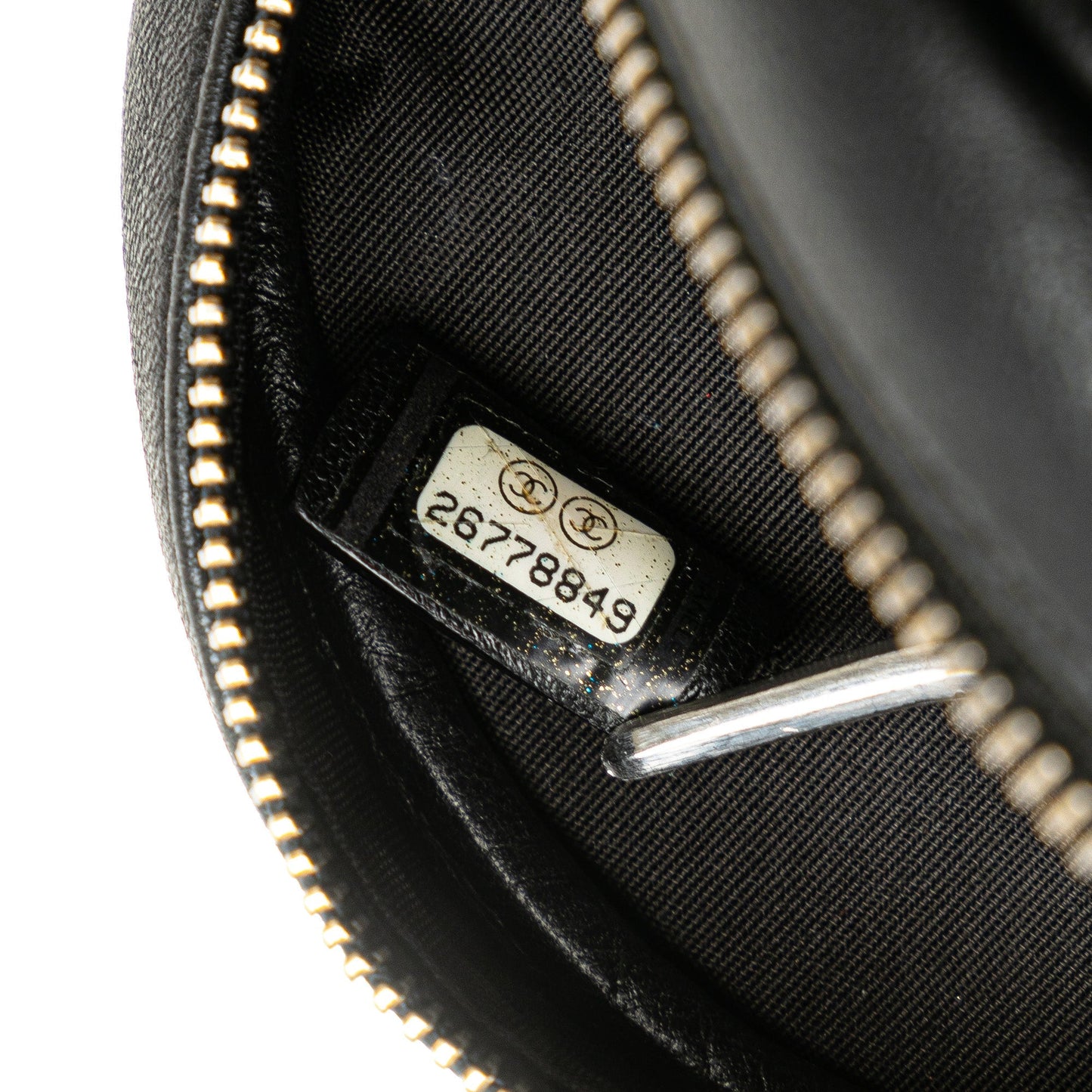 Chanel Sac Quilted Lambskin Lucky Charms Round Clutch with Chain
