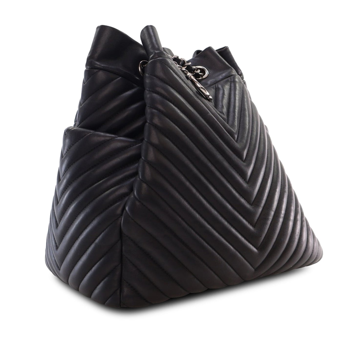 Chanel Sac Chevron Calfskin Urban Spirit Bucket Bag
