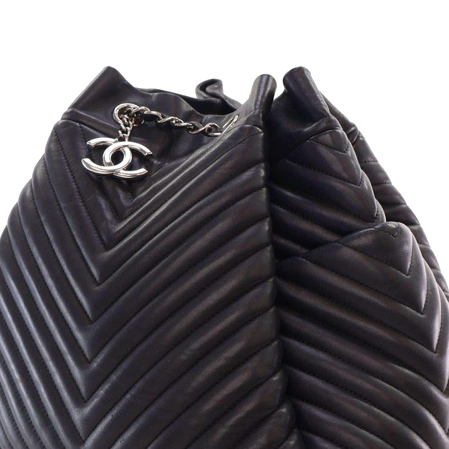 Chanel Sac Chevron Calfskin Urban Spirit Bucket Bag