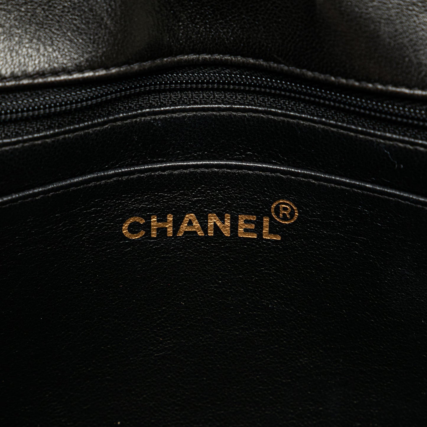 Black Chanel Medium Quilted Lambskin Border Single Flap Shoulder Bag