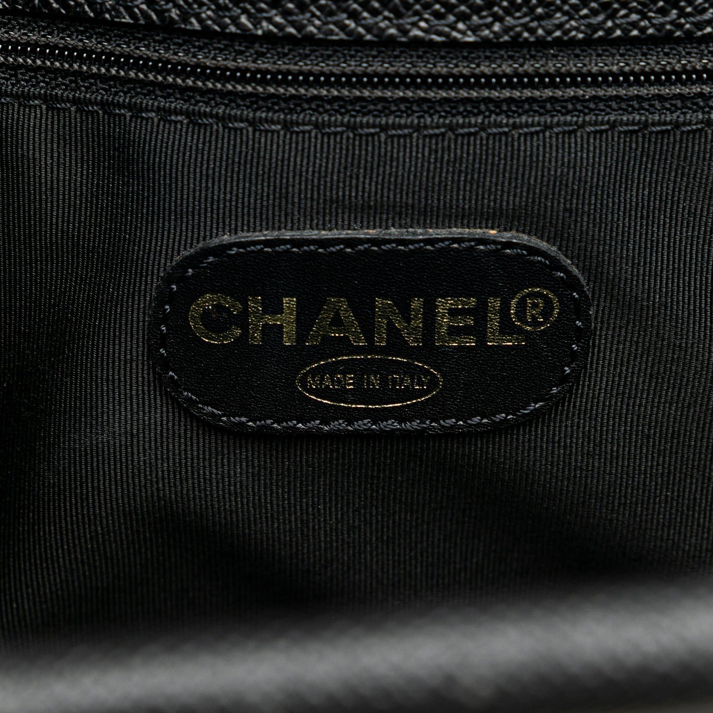 Black Chanel Caviar Tortoise Top Handle Tote