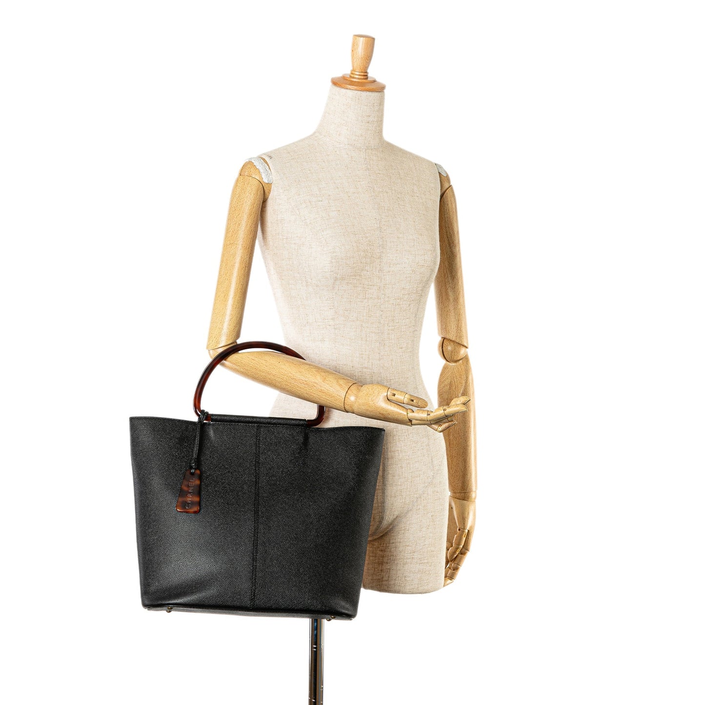 Chanel Sac Caviar Tortoise Top Handle Tote