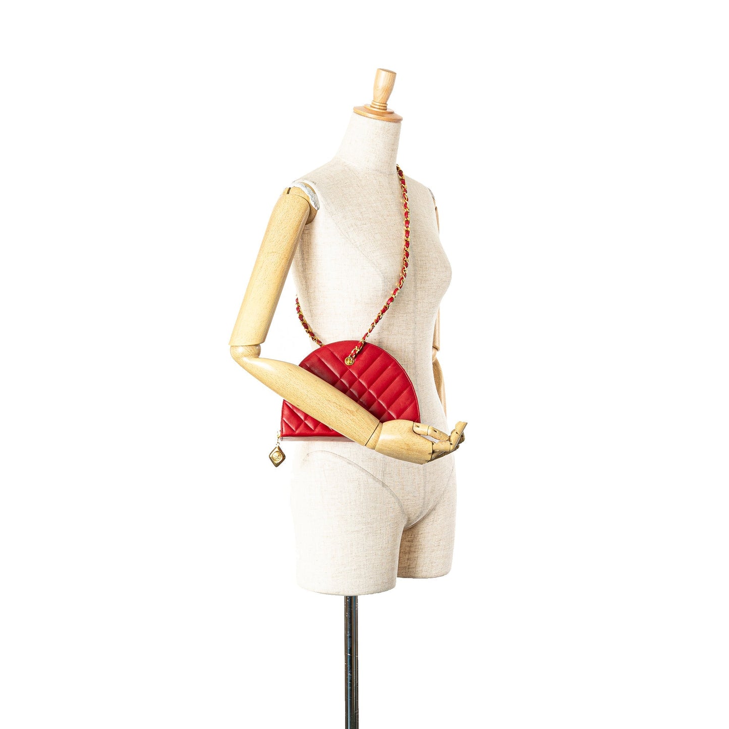 Chanel Sac Quilted Lambskin Half Moon Chain Shoulder Bag