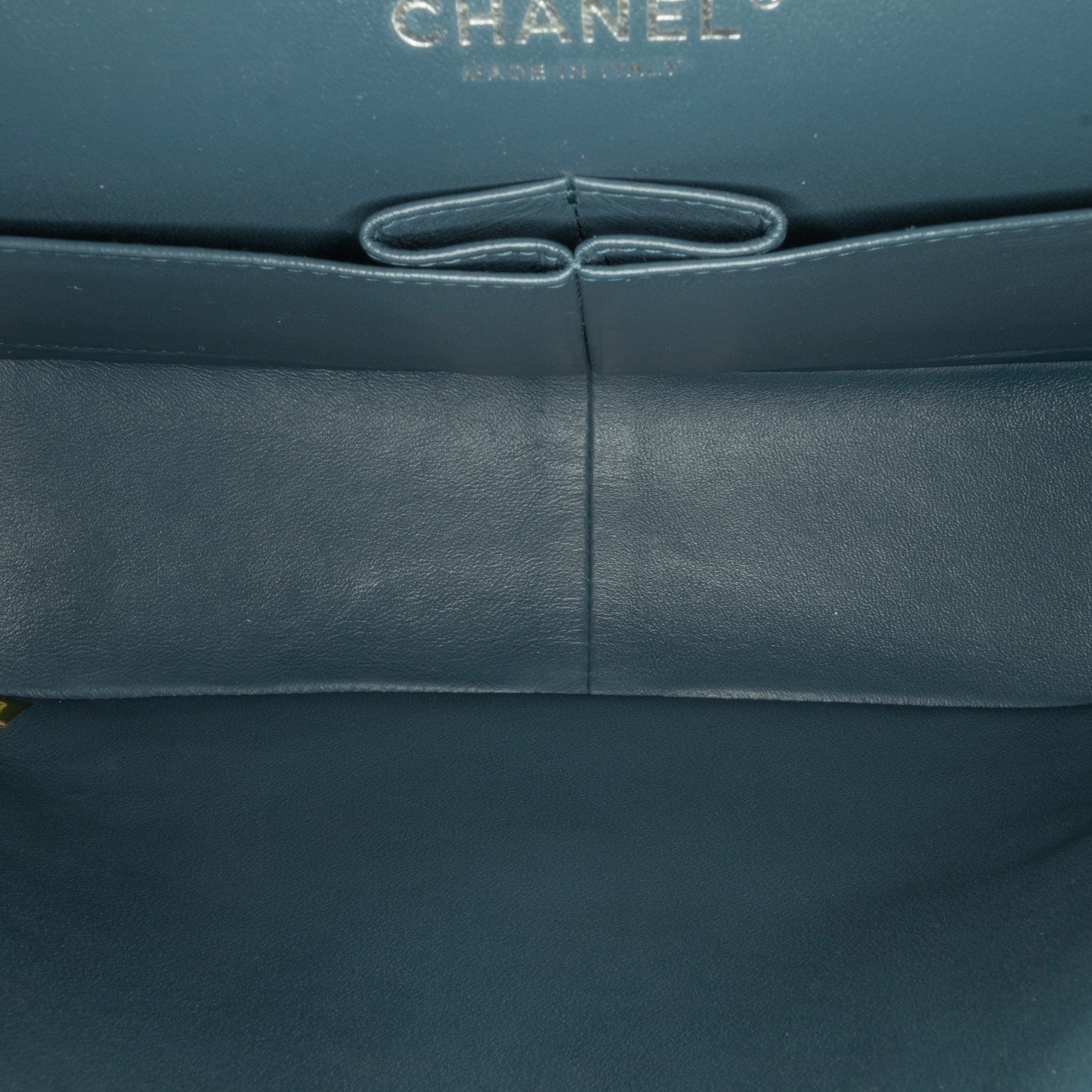 Blue Chanel Jumbo Classic Lambskin Double Flap Shoulder Bag