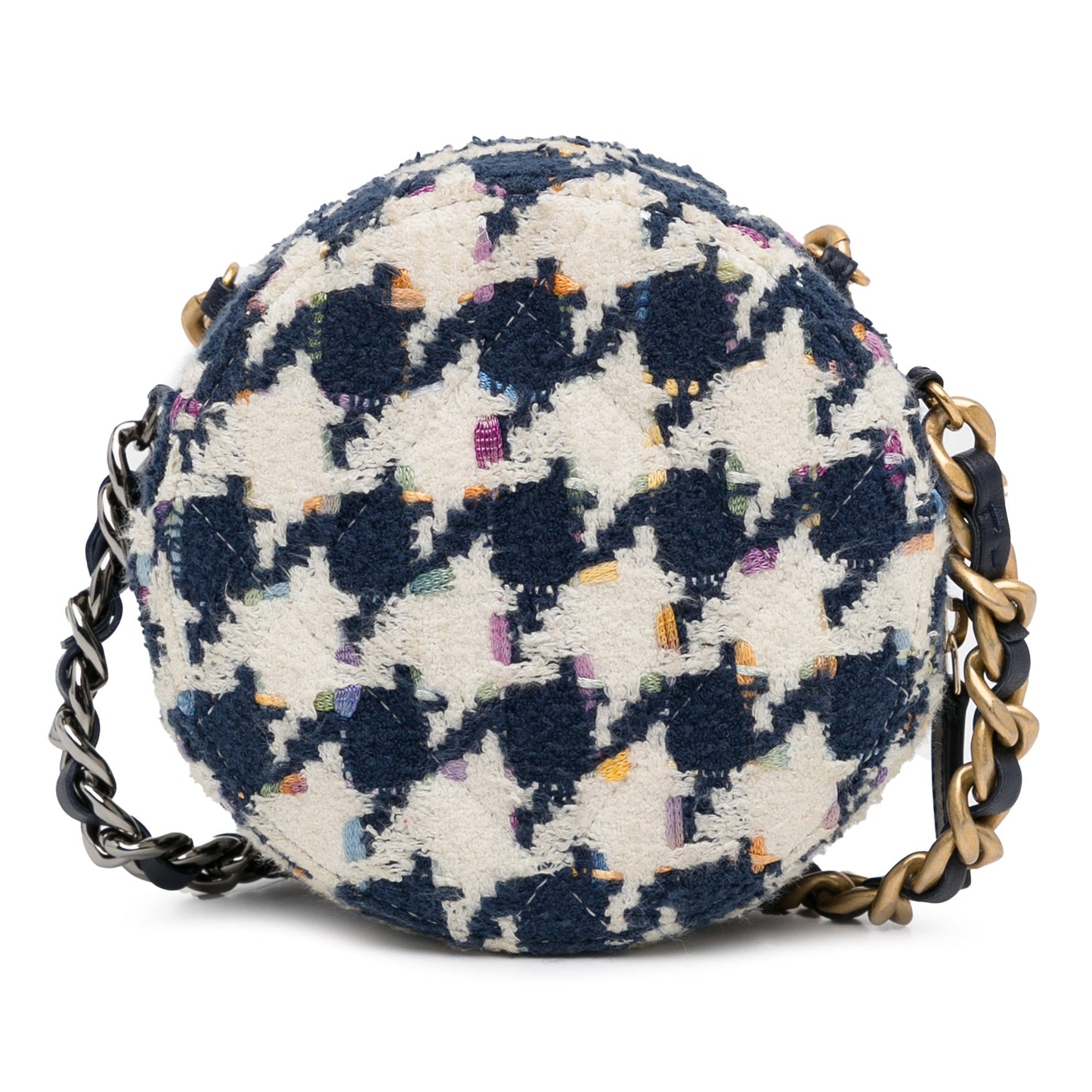 Chanel Sac Tweed 19 Round Clutch with Chain