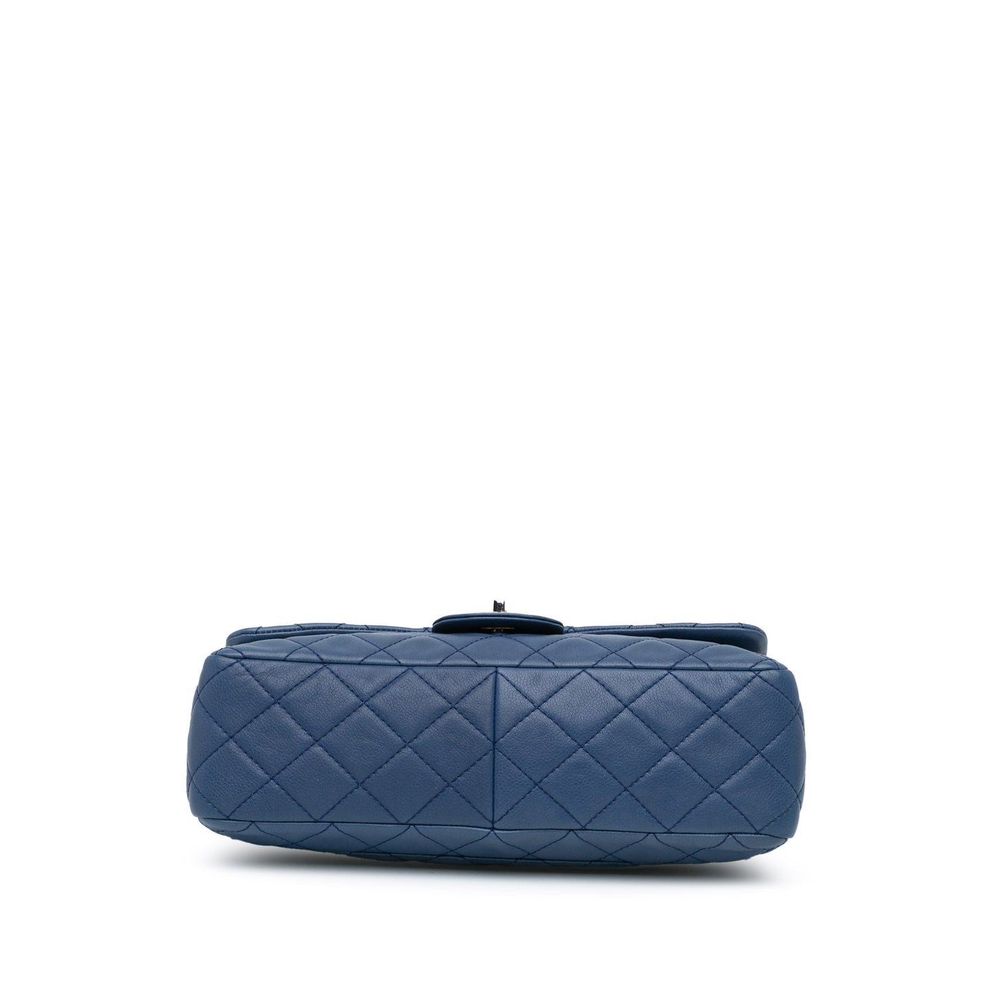 Blue Chanel Jumbo Classic Caviar Single Flap Bag