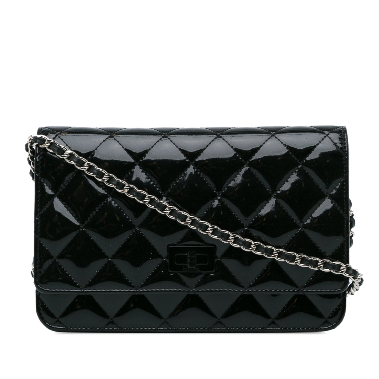Chanel Sac Quilted Patent Reissue 2.55 Wallet on Chain