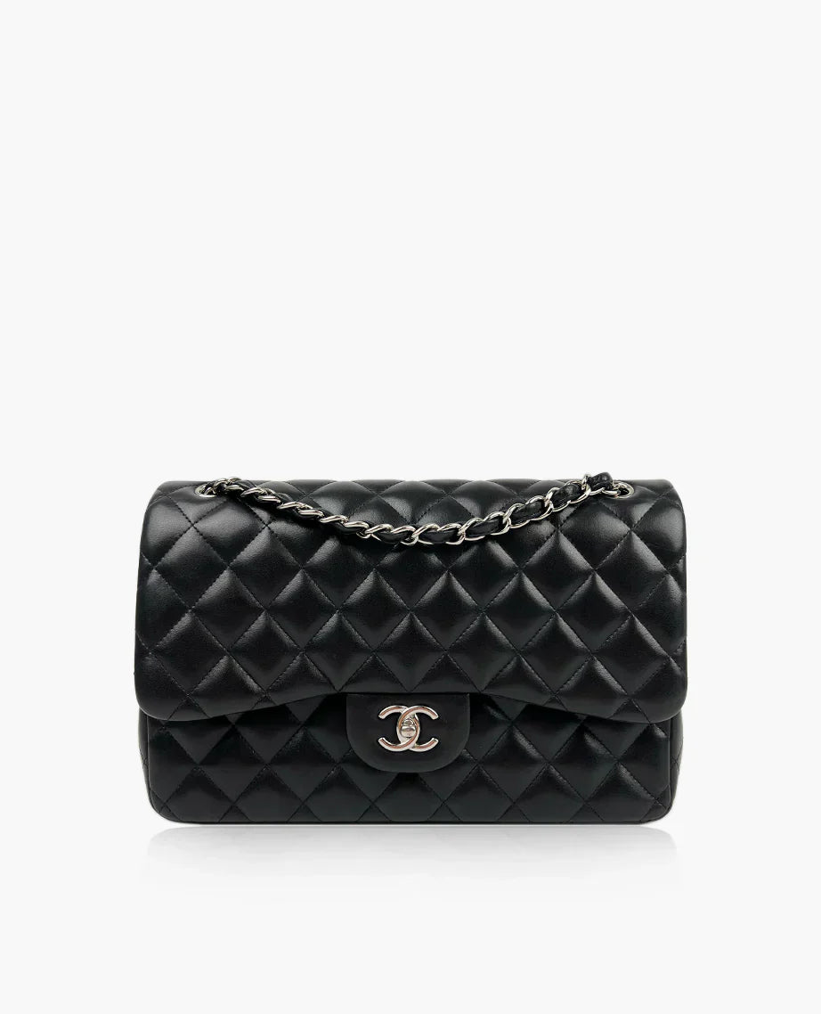 Chanel Sac Timeless / Classique Jumbo en cuir noir