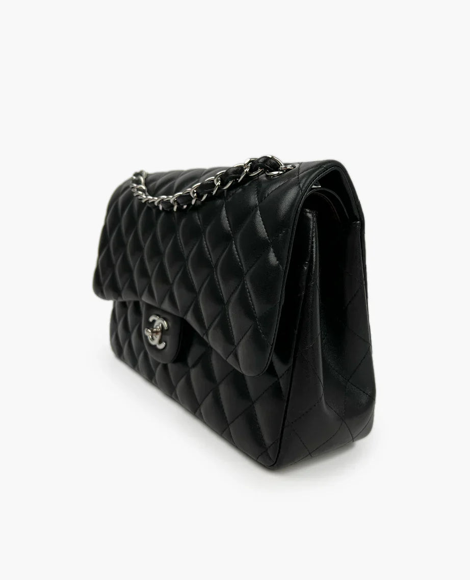 Chanel Sac Timeless / Classique Jumbo en cuir noir