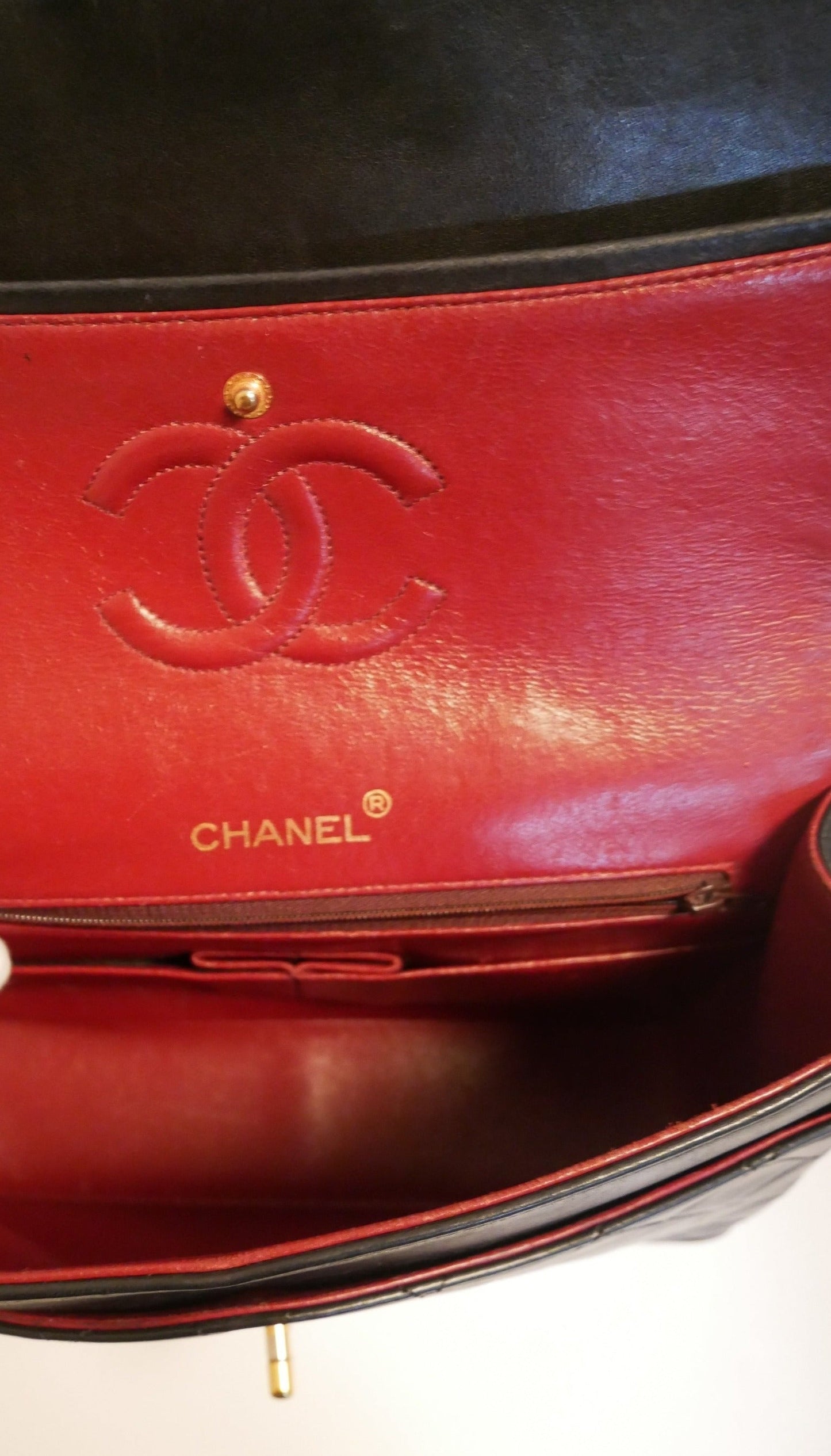 Chanel vintage leather quilted CC bag - 2004