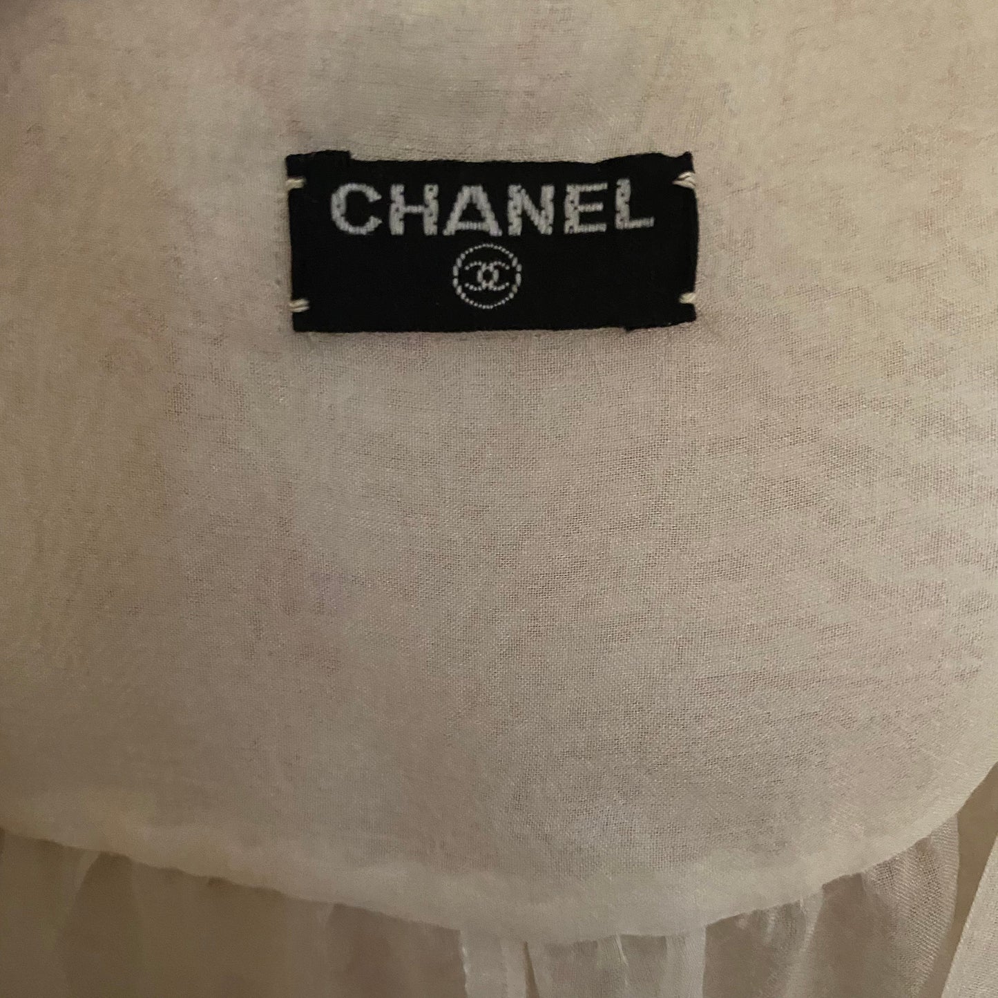 Chanel print beige top - S - 1990s