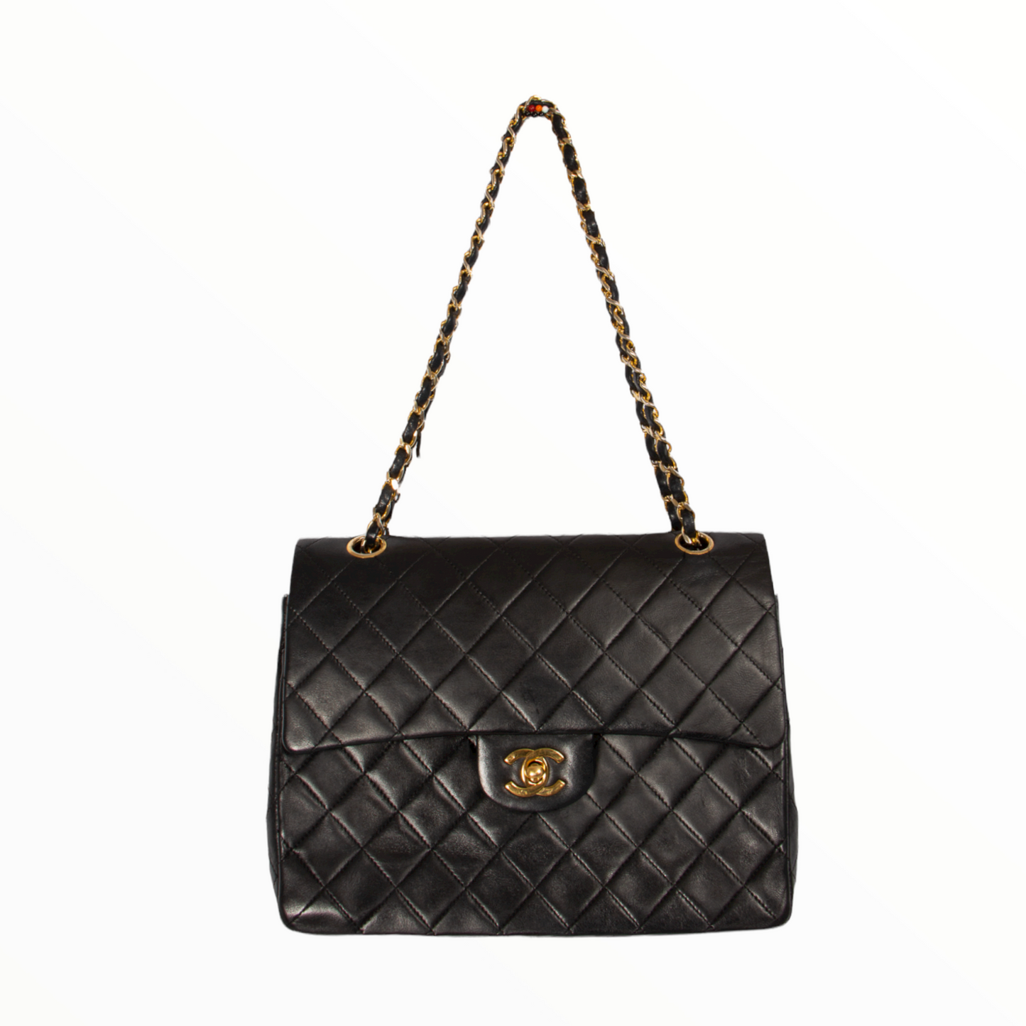 Chanel vintage leather quilted CC bag - 2004
