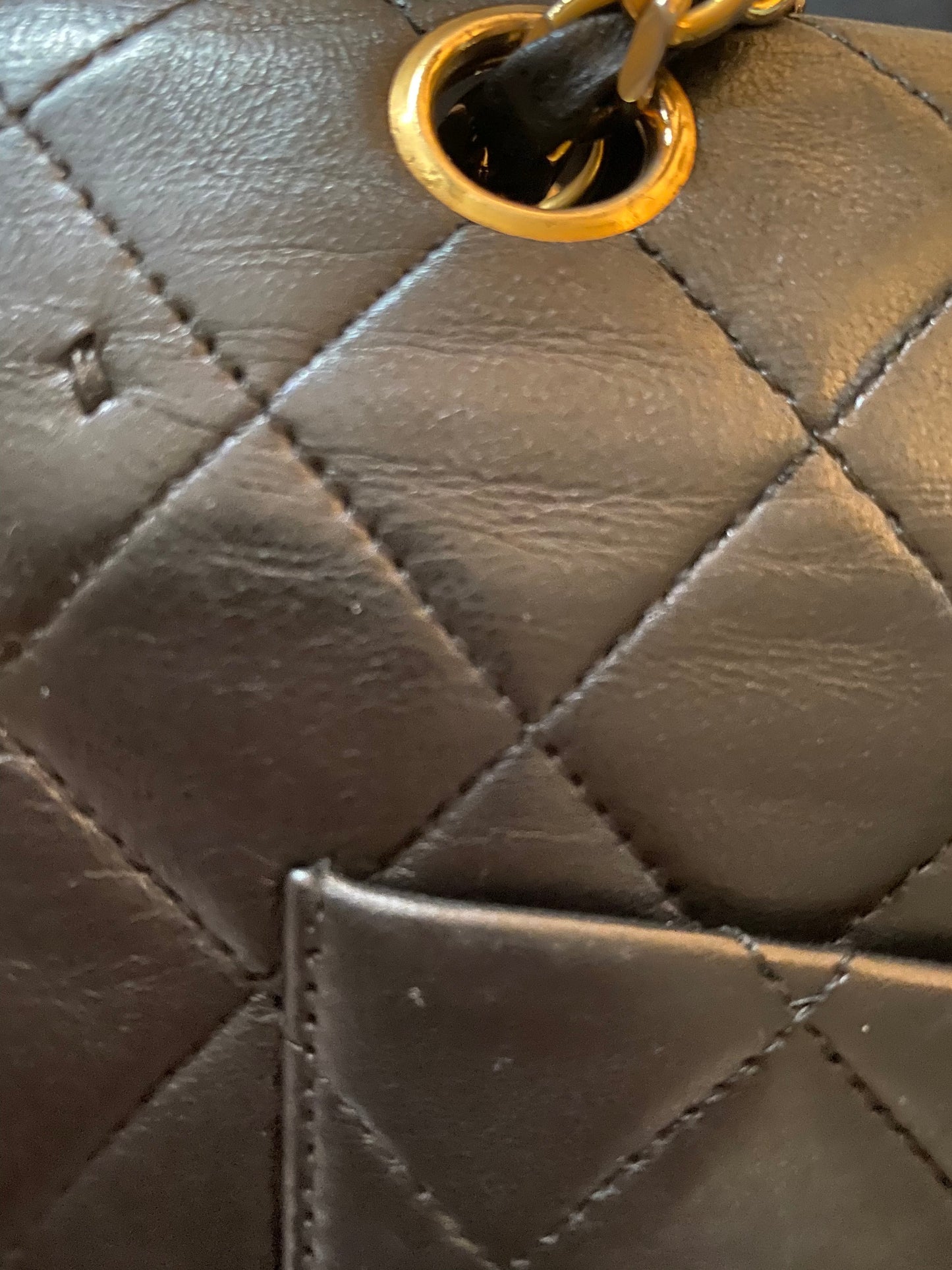 Chanel vintage leather quilted CC bag - 2004