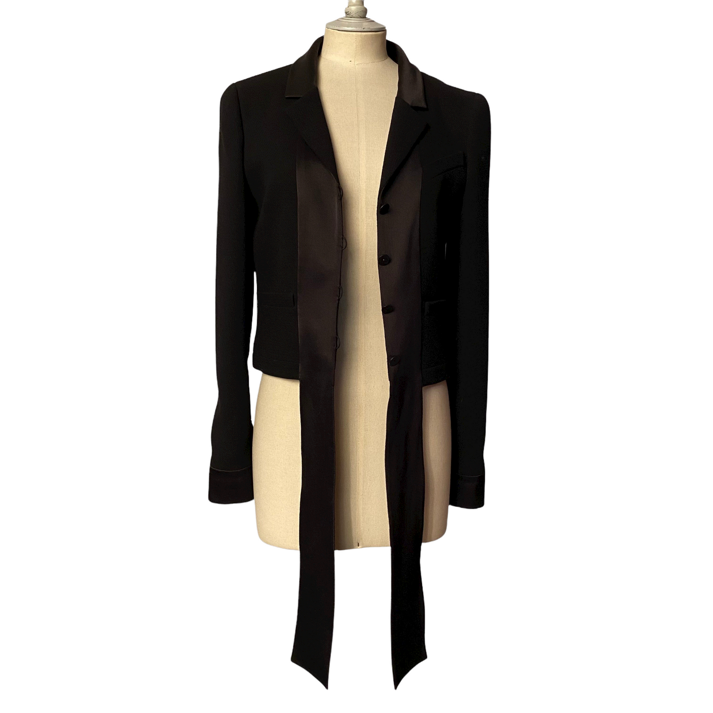 Chanel black jacket with ribbon - S - Spring 2004