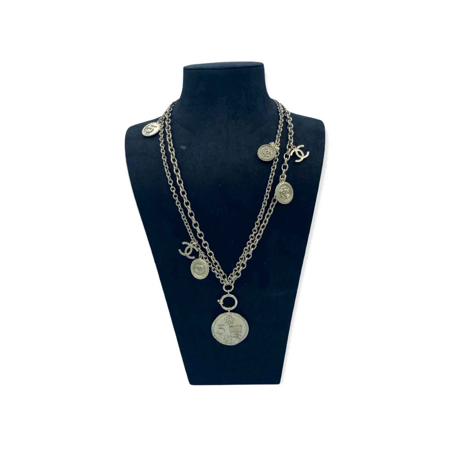 Chanel long silver necklace - 2010s