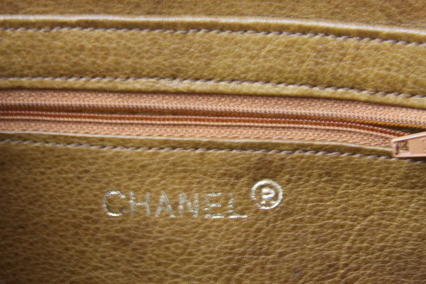Chanel beige ostrich leather bag - 1990s