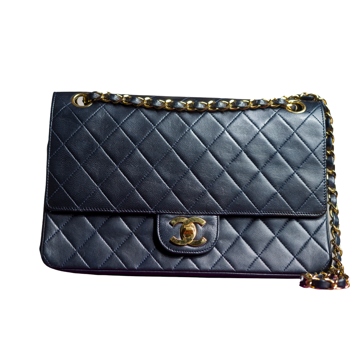 Chanel midnight blue Timeless 25 bag - 1988