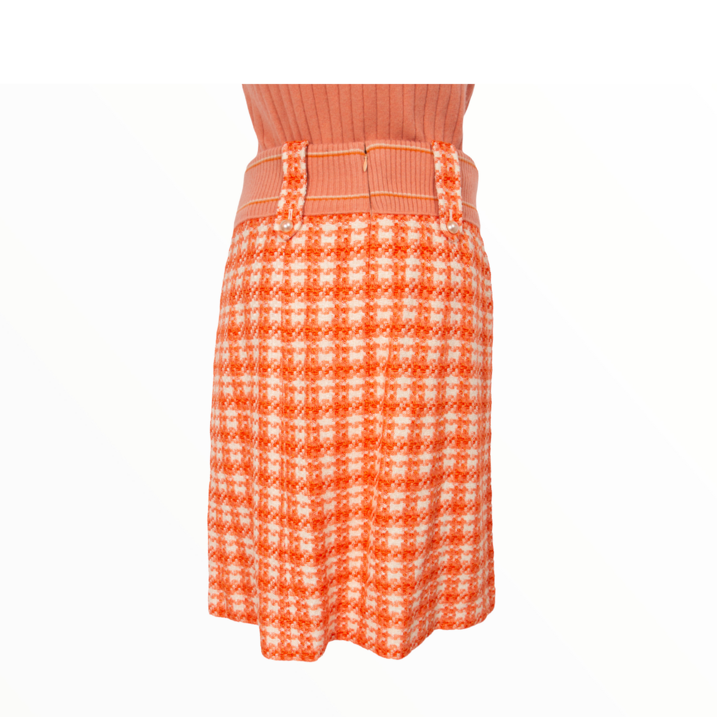 Chanel vintage pink orange skirt - S/M - 2000s