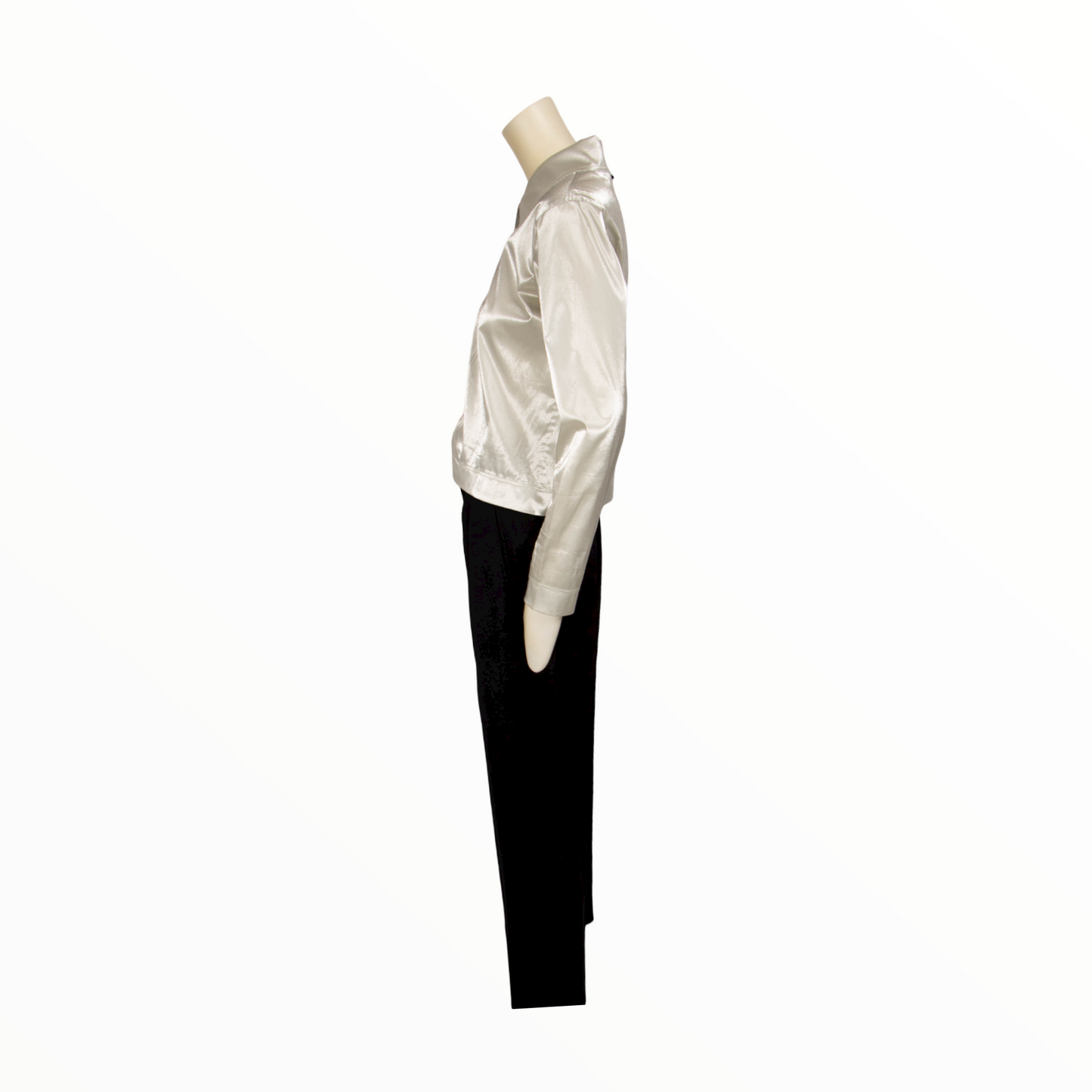 Chanel vintage silver cropped jacket - S - 1990s
