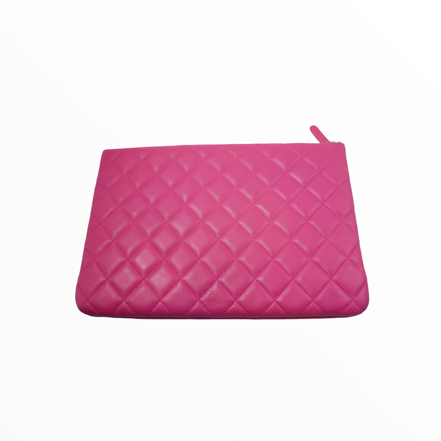 Chanel pink quilted clutch - 2015