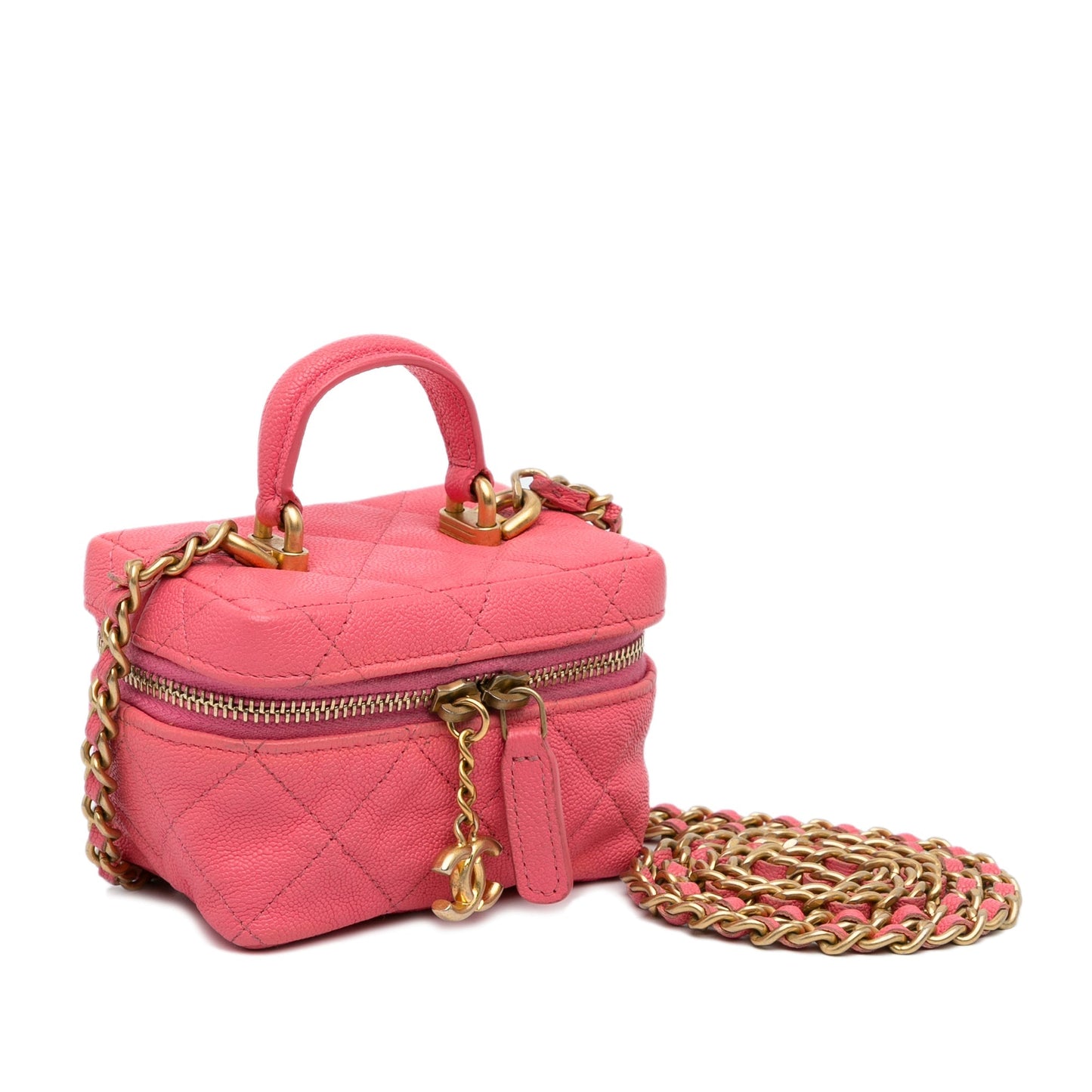 Chanel Sac Micro Caviar Chain Vanity Bag