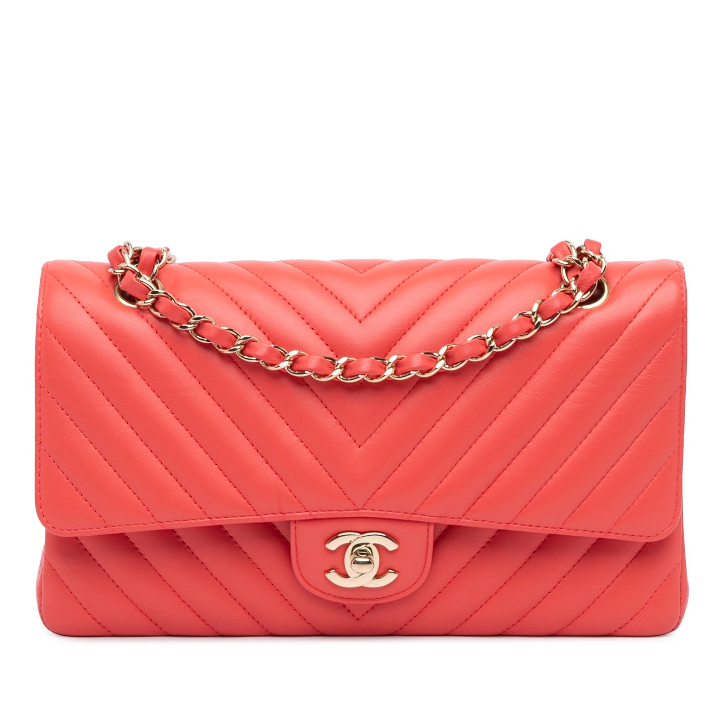 Chanel Sac Medium Classic Chevron Lambskin Double Flap