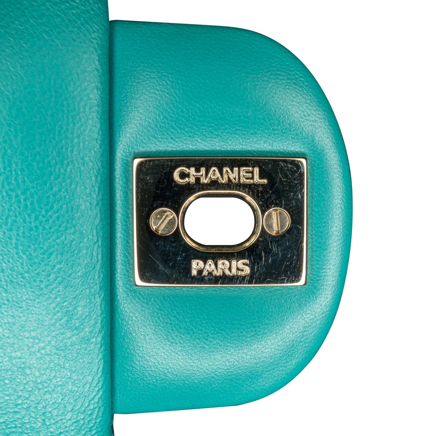 Blue Chanel Mini Square Classic Lambskin Single Flap Crossbody Bag