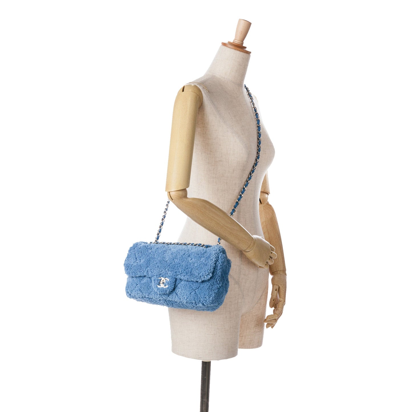 Chanel Sac Medium Quilted Terry Cloth Coco Beach Flap