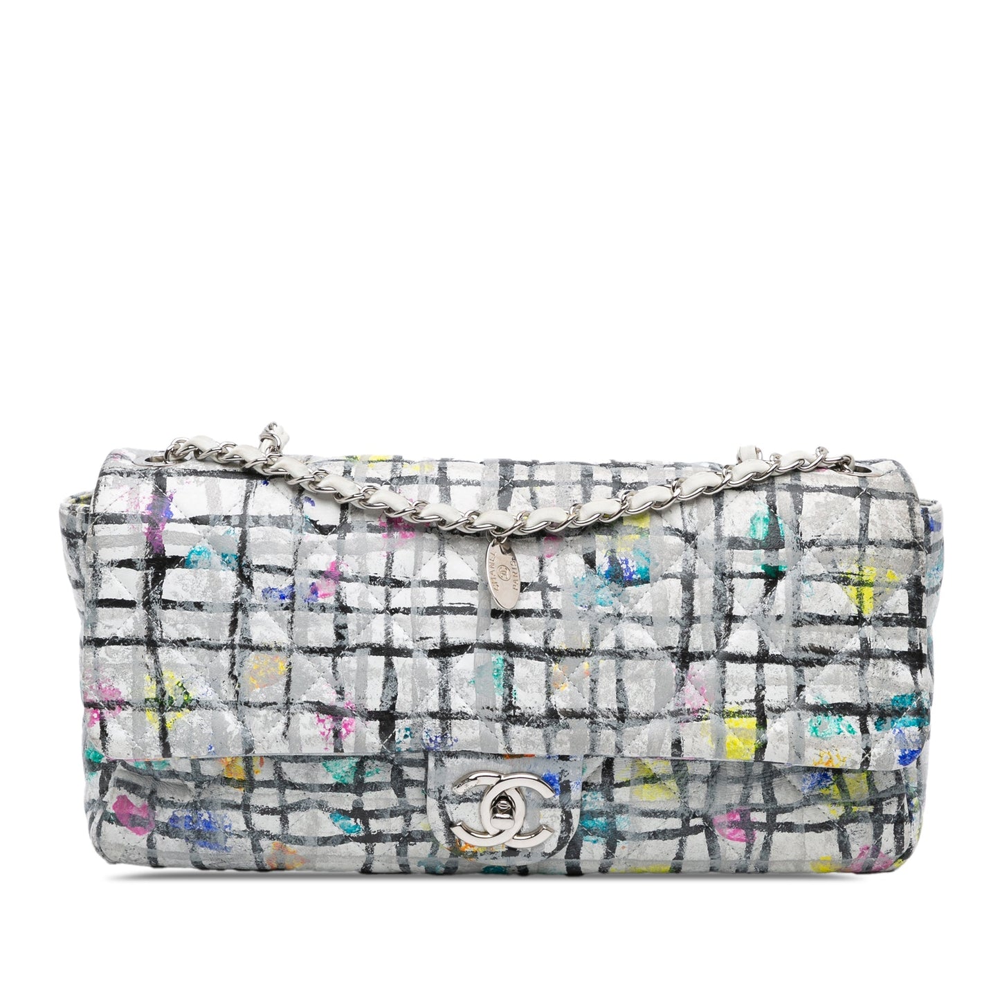 Chanel Sac Medium Calfskin Hand Painted Graffiti Flap